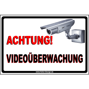 Schilder Verbotsschilder Schild Videouberwachung Allerlei Drucksach 3