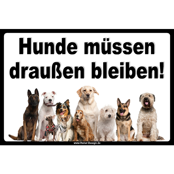 Schilder Verbotsschilder Schild Hund - Allerlei Drucksachen, 3,99