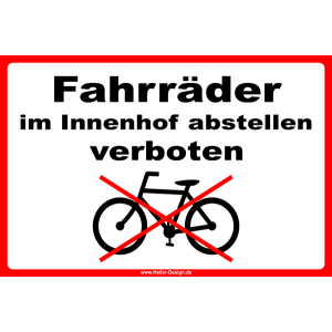 Schilder Verbotsschilder Schild Fahrrad - Allerlei Drucksachen, 3,99